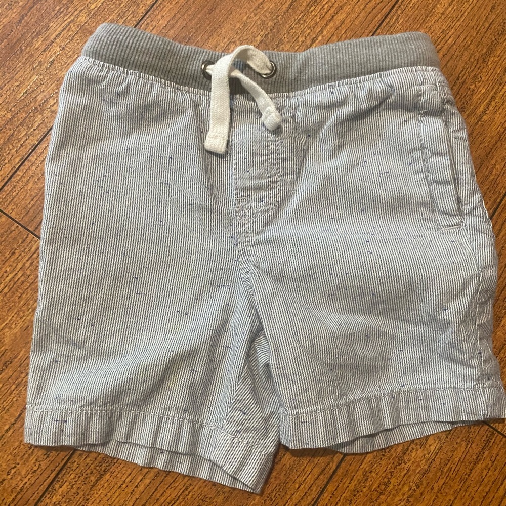 Cat & Jack Striped White Blue Grey Shorts 3T